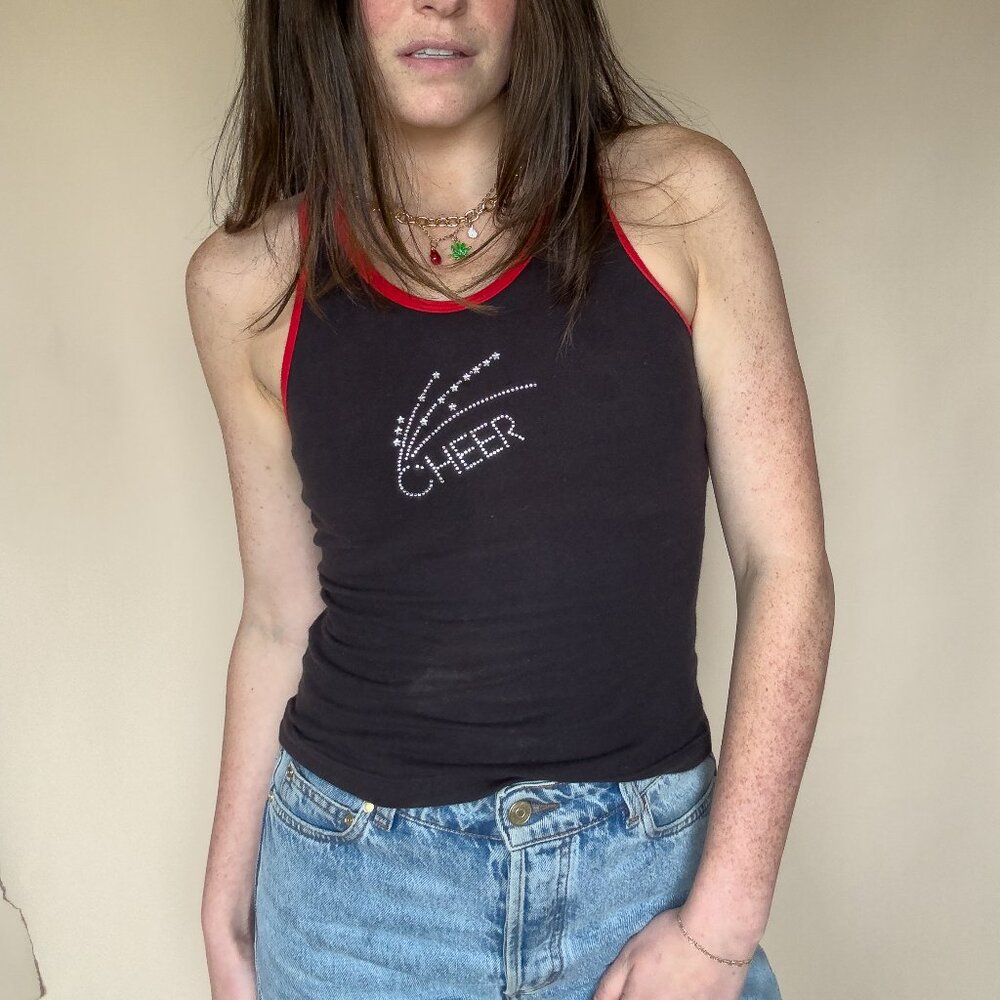 Y2K PIZZAZZ CHEER TANK TOP